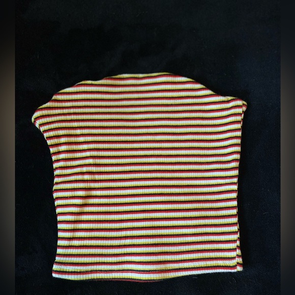 Set of 2 Garage Striped Tube Tops. Ribbed, Colourful - Picture 5 of 6